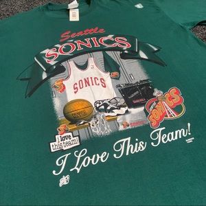 Vintage Basketball Seattle Sonics T-shirt~XL RARE~Magic Johnson’s Originals